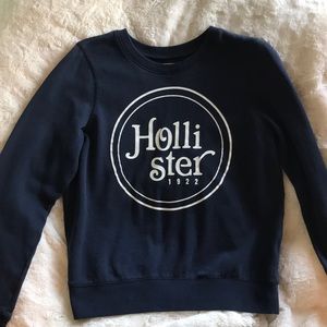 Hollister Navy Blue Crewneck Sweater/Sweatshirt